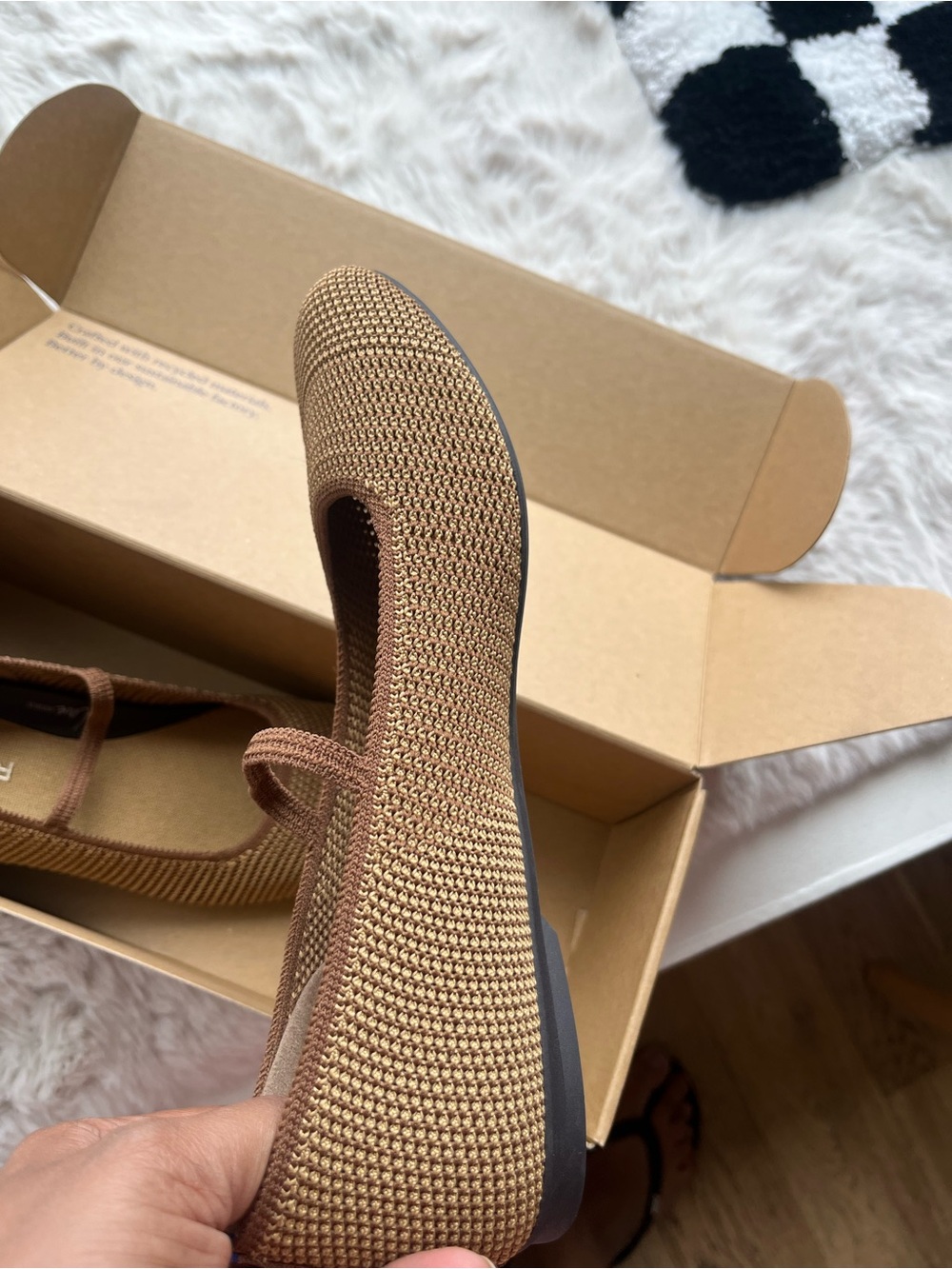 Rothy's Brown square Mary Jane Flats - Picture 4 of 4